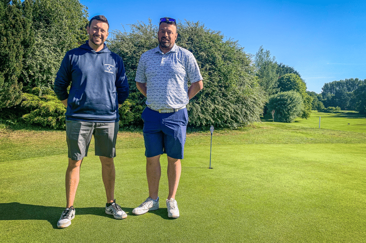 Our two professionals, Joe Jordan and Oliver Greenslade, all ready for the Pro’s Day
