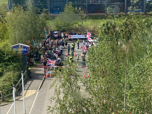 Leader issues ‘define by actions’ plea over asylum hotel protests