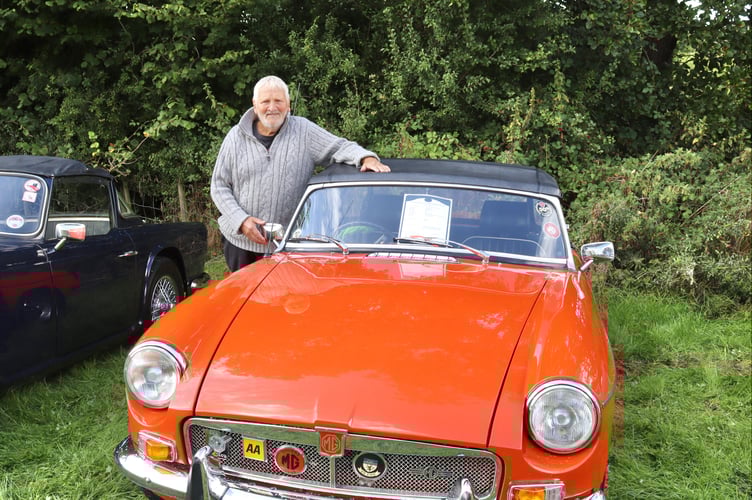 Donald Kingdom of Copplestone brought his 1971 MGB Roadster to the fair