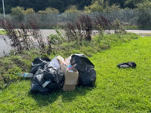 Piles of rubbish remain after travellers leave Crediton
