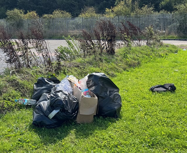 Piles of rubbish remain after travellers leave Crediton
