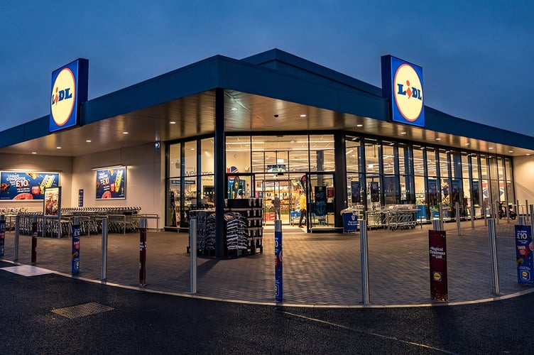 The proposed new Lidl store for Okehampton.