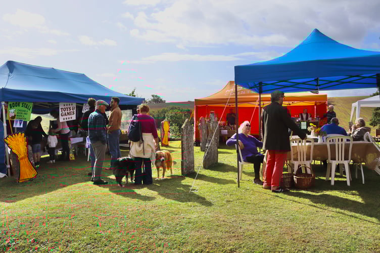 Festival-goers enjoying the event