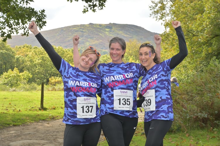 Warrior Women - three of those who took part in the Warrior Women Walk in 2024.
