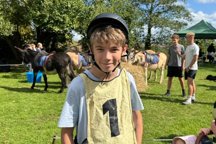 Arthur was the winner of race one at Sandford School Donkey Derby. AQ 2846