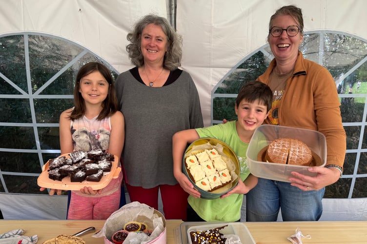The cake stall at Sandford School Donkey Derby. AQ 2815