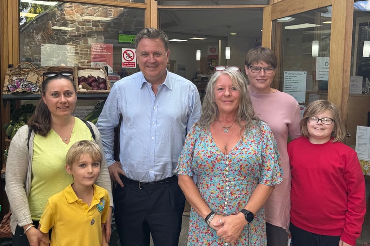 Mel Stride MP with Nikki and others at The Burrow in Exbourne.

