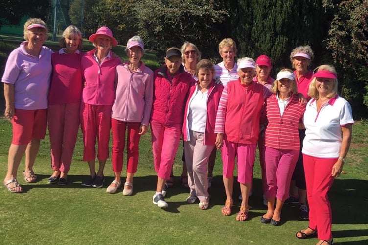 Ladies in Pink at a previous Downes Crediton Golf Club event.
