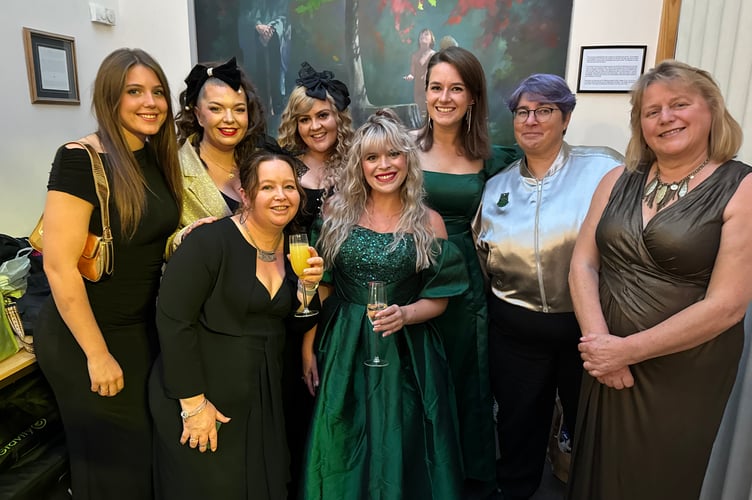 Some of the singers ready to take to the stage for CODS Sounds of the 80’s evening.  AQ 3447
