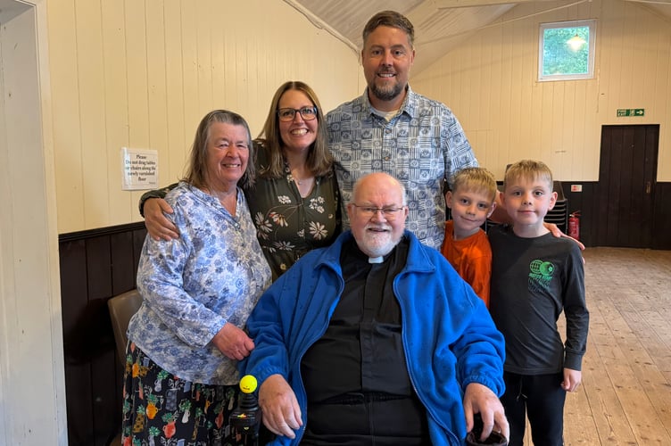 Family members travelled from Birmingham to attend the Service of Celebration for Rev Steven Smith, pictured with his wife of 52 years, Gill.  AQ 3007
