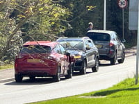 Two-car crash slows Crediton traffic