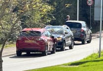 Two-car crash slows Crediton traffic