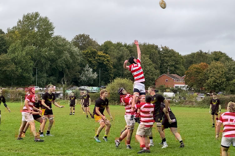 Bideford were keen at the line out during the game with the Colts.  AQ 3421
