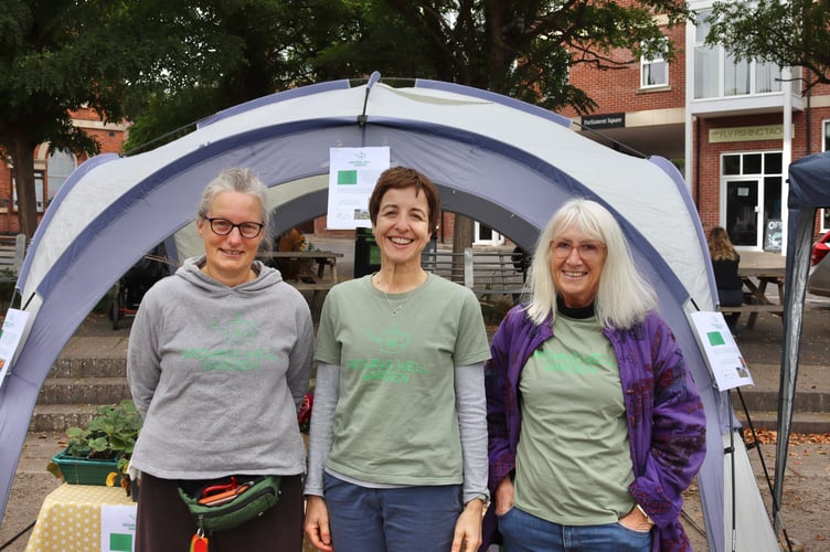 Emma Fuell, Dr Susan Taheri and Jackie Watson of the Growing Well Garden at Bow