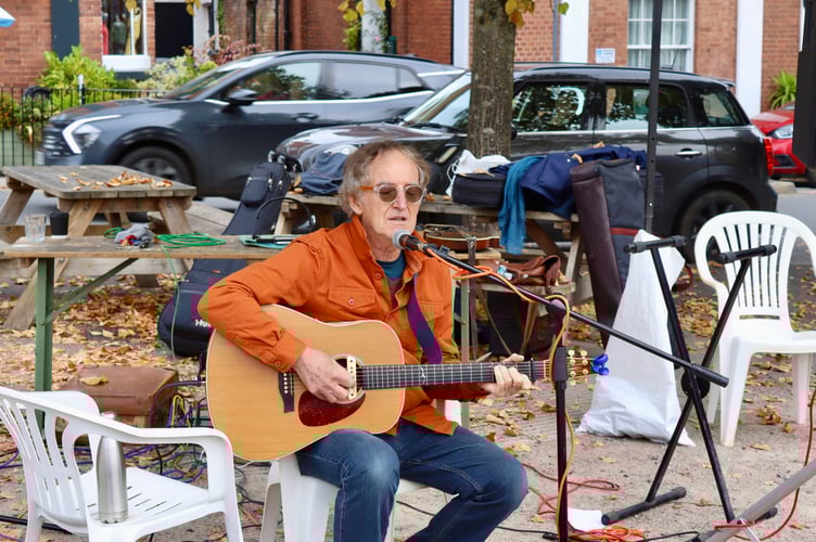 27 September 2025 Big Green Fair Folk musician David Treadaway was a hit (Will Goddard, Crediton Courier)
