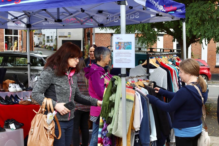 Devon Air Ambulance sold secondhand clothes at the event
