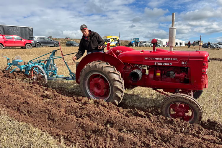 Martyn Smale of Cheriton Fitzpaine won the Best Kept Tractor award at Cheriton Fitzpaine match. AQ 3572

