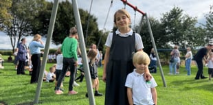 New swings unveiled at Newton St Cyres Recreation Ground

