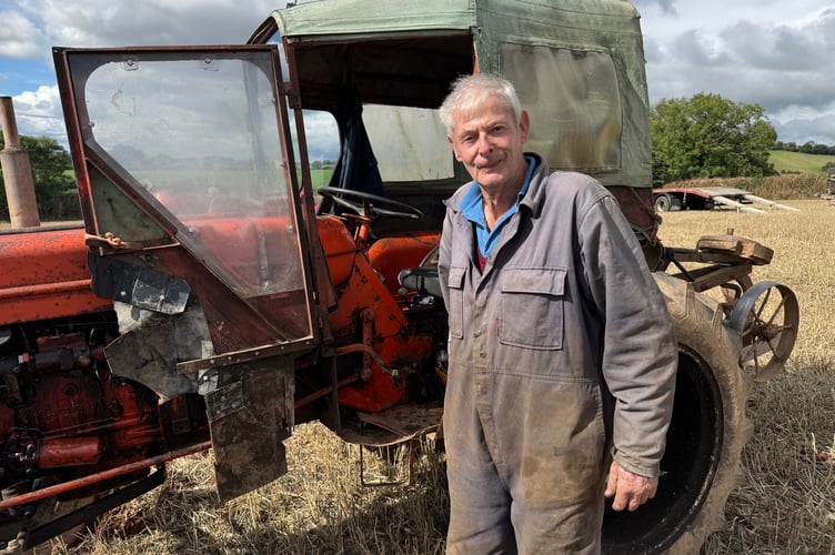 Colin Sanders of Tiverton had a good day at Cheriton Fitzpaine ploughing match.  AQ 3592

