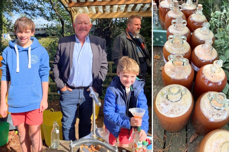 Councillor Jim Cairney contributed £700 for more apple-pressing equipment from his county locality grant budget