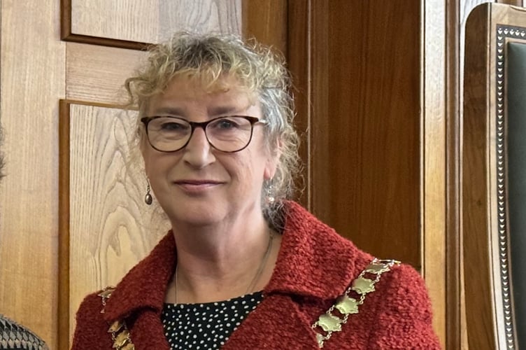 Councillor Caroline Leaver, Chair of Devon County Council.  AQ 4456
