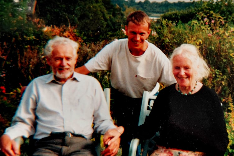 Walter Brown with his wife Elizabeth and their son Matthew.