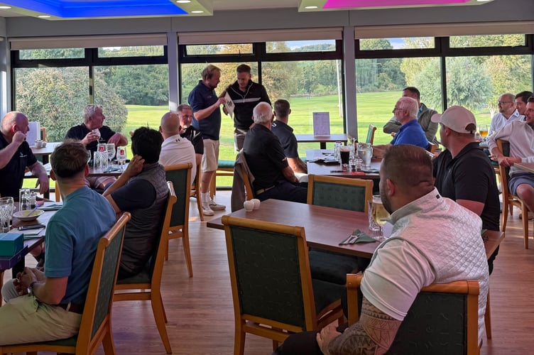 YMCA competitors relaxing after their round at Downes Crediton Golf Club.