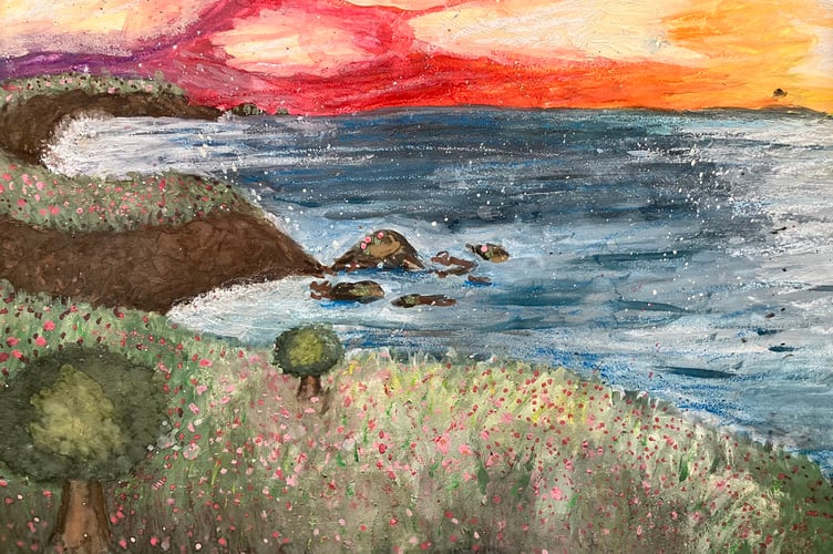 Best Landscape Artist 2025 12-17 years category winner by Poppy Fellows.