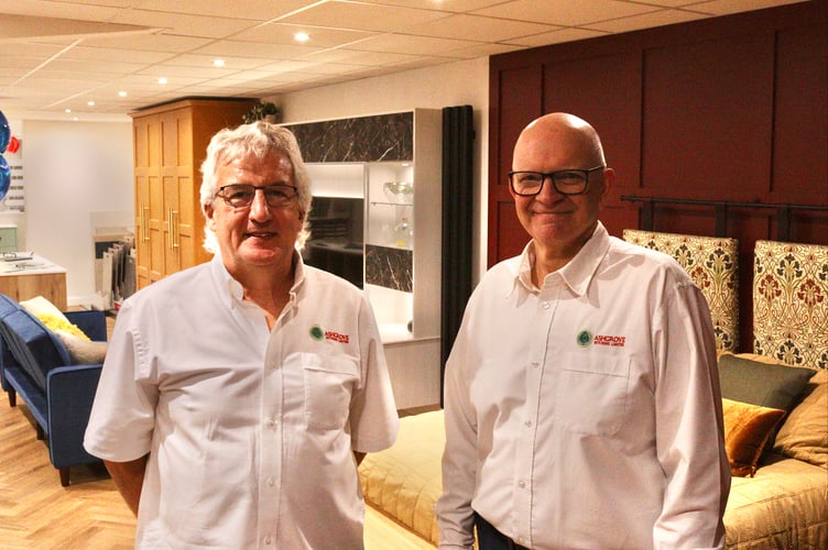 Paul Brimblecombe and Gary Rice of Ashgrove Kitchens in the new Master Bedrooms showroom