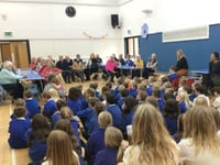 Harvest lunch at primary school