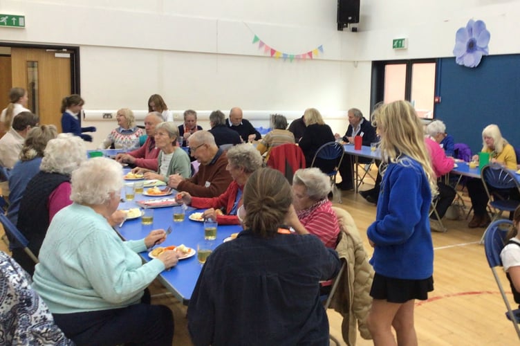 Pupils served the elderly guests