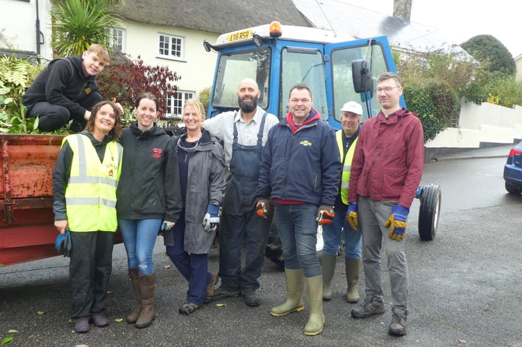 Cheriton Fitzpaine Bonfire Society members