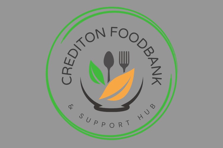 Crediton Foodbank and Support Hub logo.
