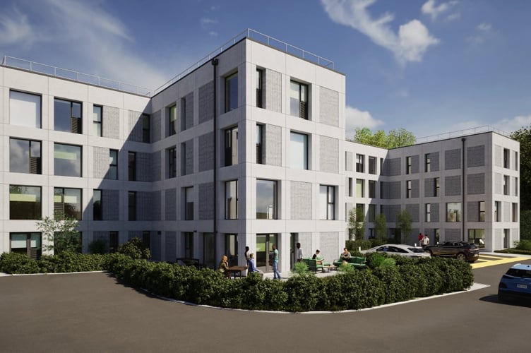 An image of how the new residences at NDDH will look