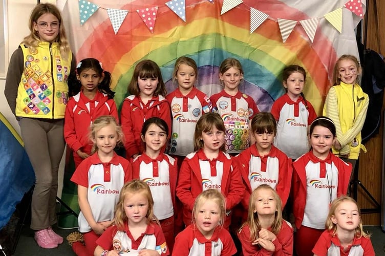 At 2nd Crediton Rainbows 10th birthday party.
