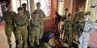 Crediton Army Cadets Remembrance display admired
