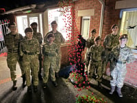 Crediton Army Cadets Remembrance display admired
