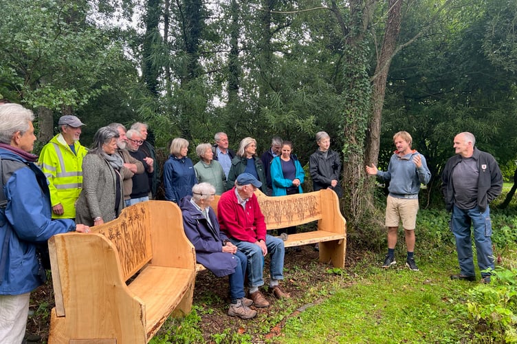 During a speech to thank Linda and Colin at Sandford Millennium Green.