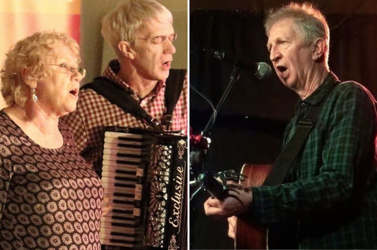 From left, Marilyn Tucker, Paul Wilson, Jim Payne