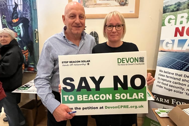 Sharon and Steve Boulton who are behind the Stop Beacon Solar campaign.