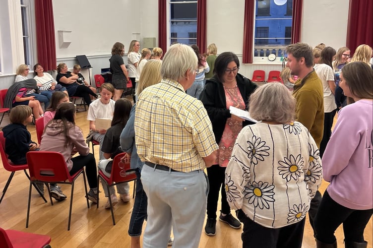 During CODS rehearsals for Robin Hood and Babes in the Woods.
