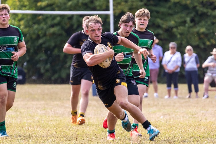 Winger Charlie Cookson leaving defence in the dust during previous game