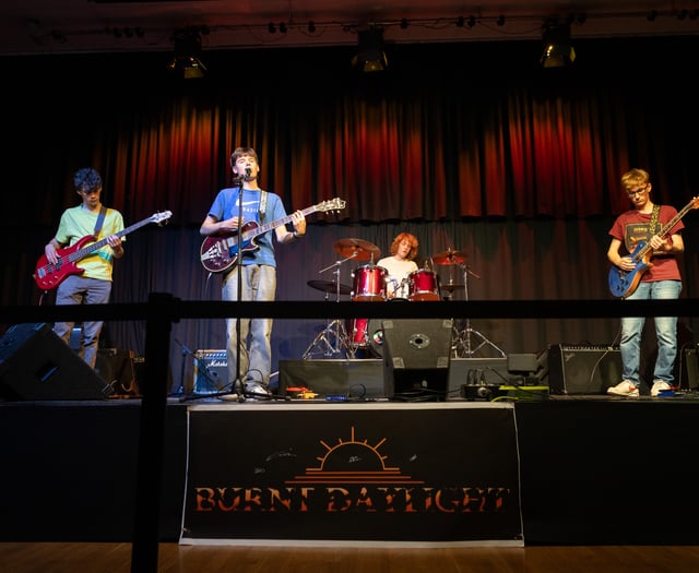 QE School 6th form band Burnt Daylight blazing a trail
