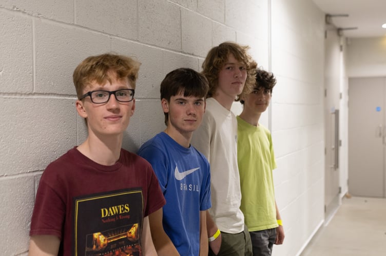 The four-piece indie band members from QE School which make up Burnt Daylight, Jamie, Tom, Zeph and Joe.
