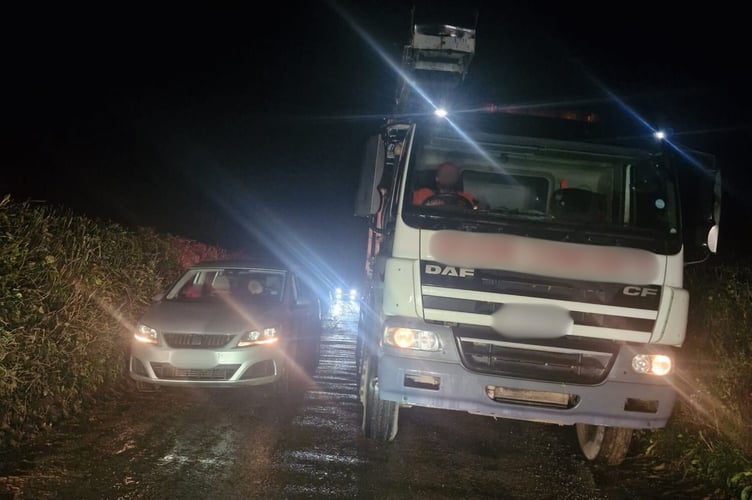 Gridlocked roads near New Buildings last night, Tuesday, November 4.
