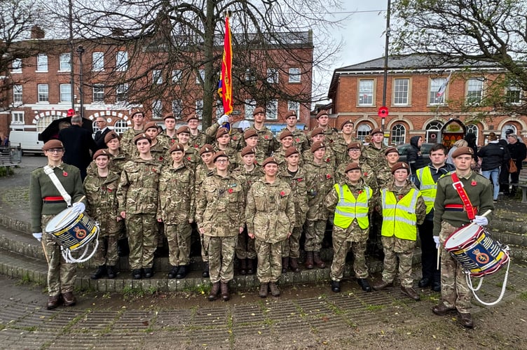 Crediton Army Cadets took part in the Crediton Act of Remembrance. AQ 7653