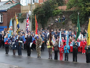 Remembrance Sunday marked in Crediton