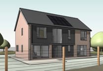 Five homes plans at former farm near Bow