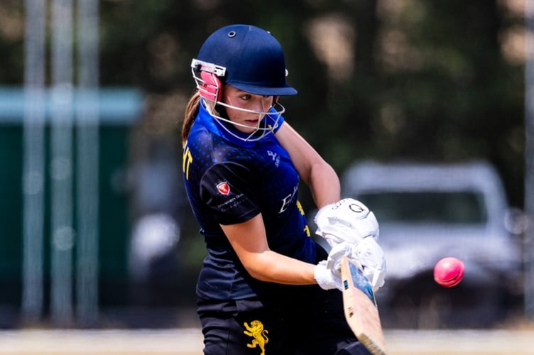 Hard hitting: Ellie Knight from Sandford batting for Devon during a previous cricket match.