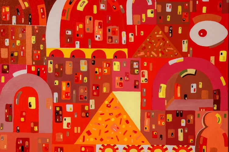 One of Phil Smith’s Moroccan inspired paintings.